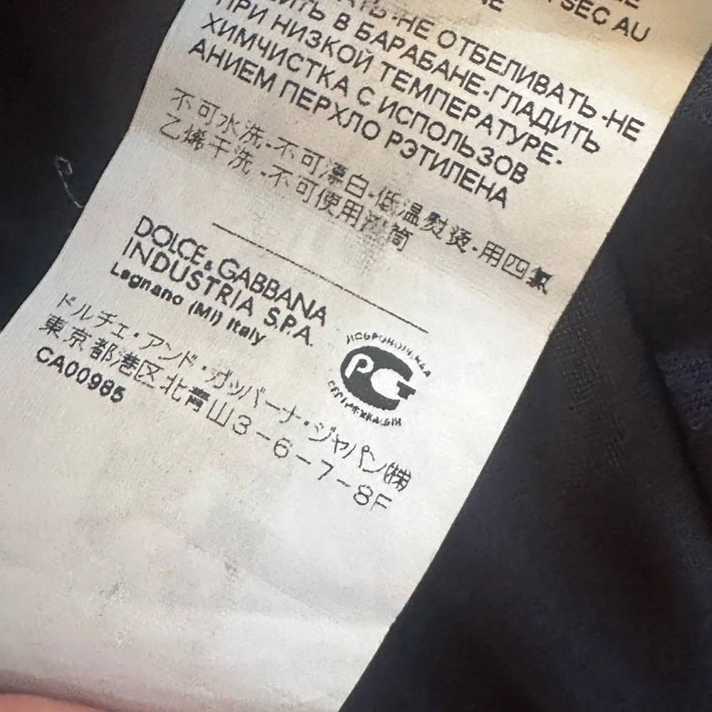 Dolce & Gabbana Mainline Gray/Black Denim Vest Italy Size 48-US Sm/Med Like New!